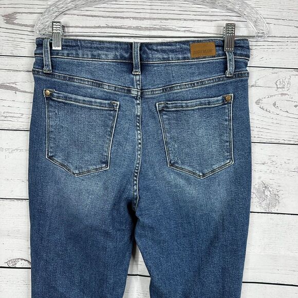 Judy Blue Jeans Womens 28 Blue Boyfriend Midrise Distressed Stretch - Picture 7 of 16